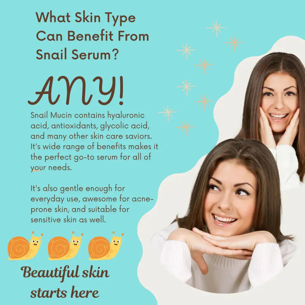 Snail Mucin + Vitamin C & E Serum – Hydrating & Brightening Formula