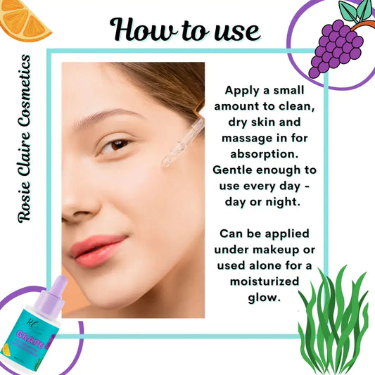 Grape + Hyaluronic Acid Serum – Hydrating Antioxidant Boost