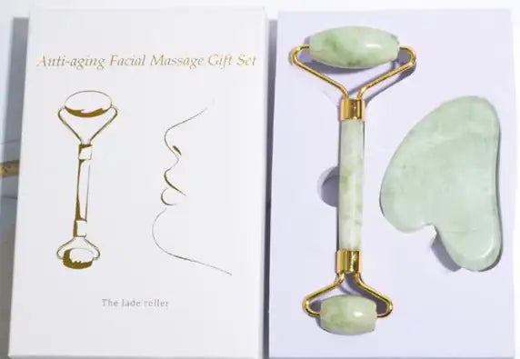 Jade Roller & Gua Sha Set – Facial Massage Tool Gift Box